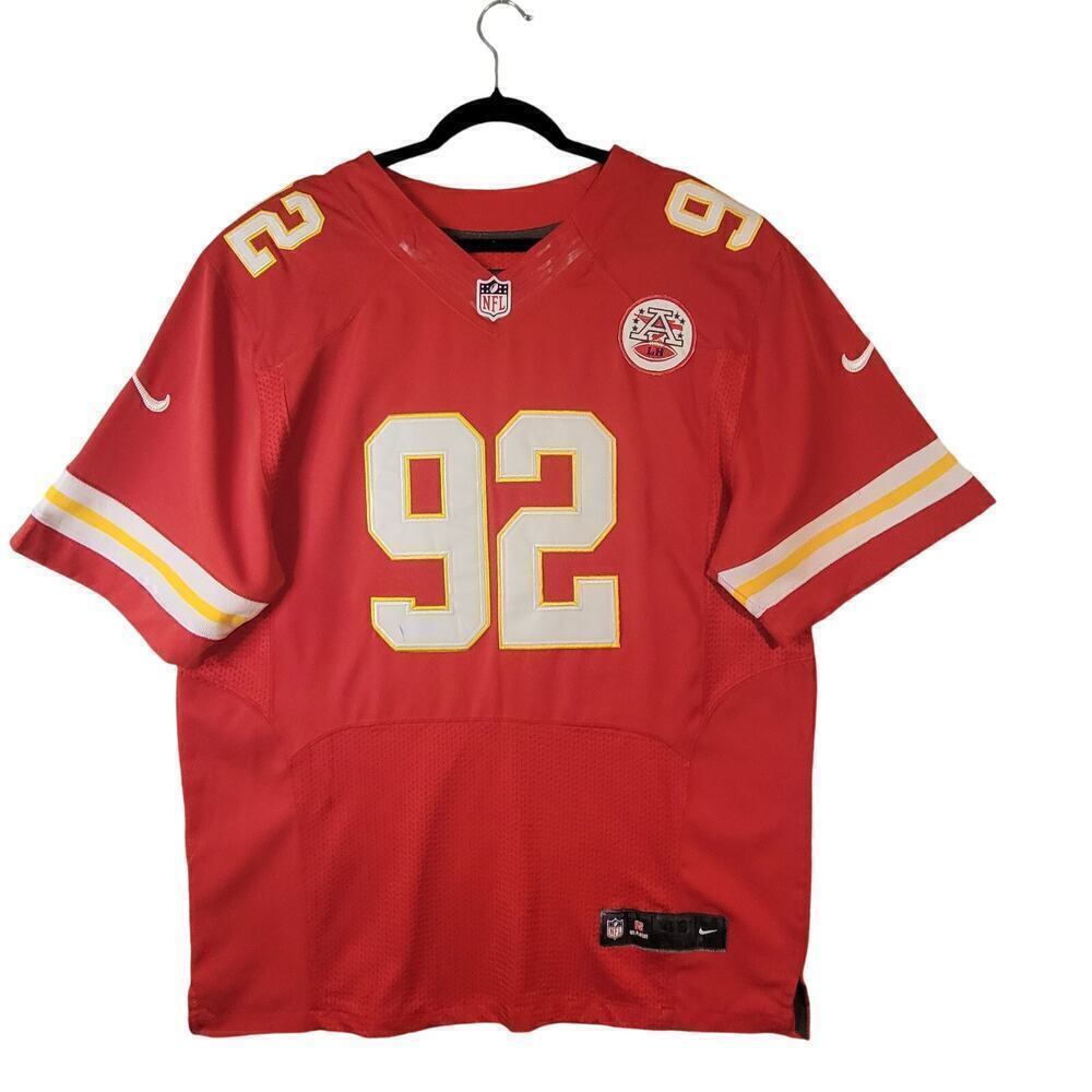 358 Nike‎ Dontari Poe Kansas City Chiefs Mens Jersey Sz 48 (L) Red White